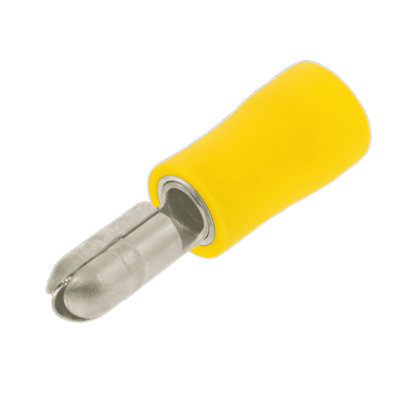 Insulated Yellow Bullet Terminal Male