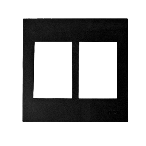 Matrix Black 4X4 2 Lever Yoke + Cover Plate (1+1 Mod)