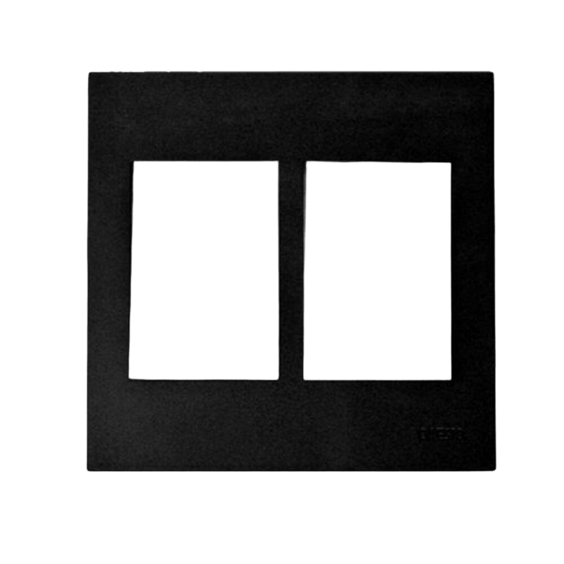 Matrix Black 4X4 2 Lever Yoke + Cover Plate (1+1 Mod)
