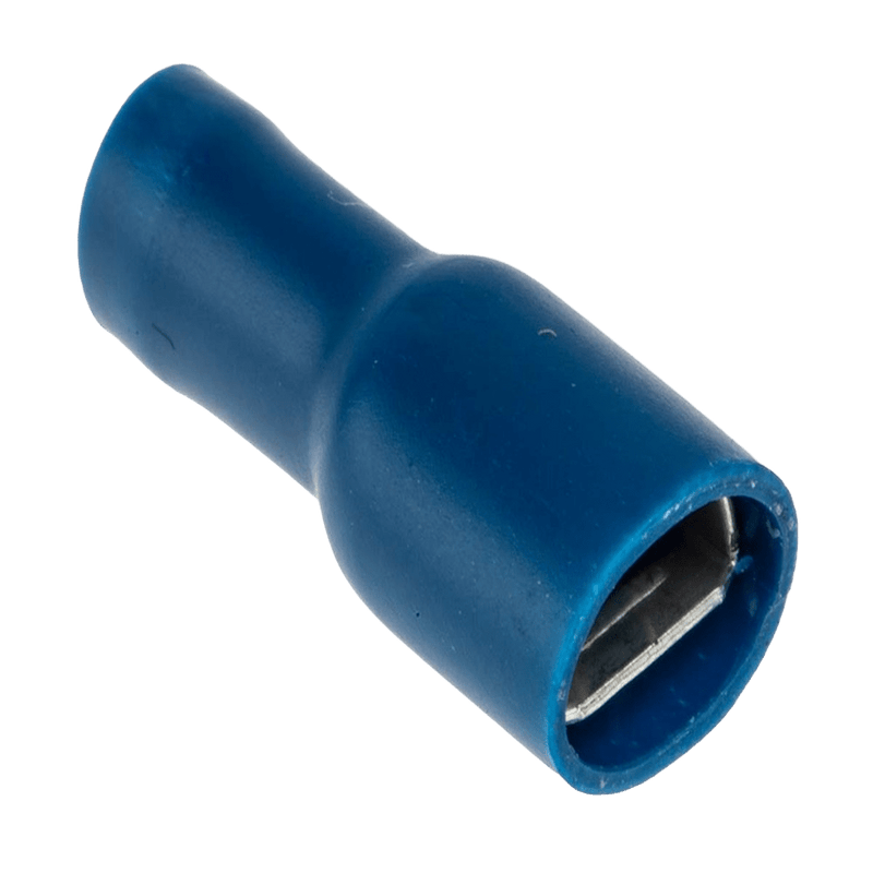 Fully Insulated Female Disconnect Lug - Blue, 6.4mm