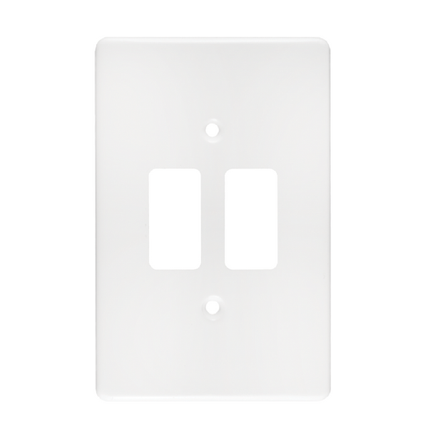 Crabtree Classic 2 Lever Cover Plate - 4×2, White