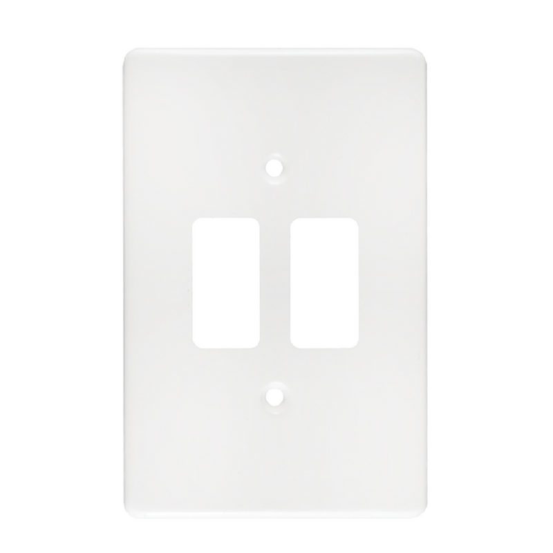 Crabtree Classic 2 Lever Cover Plate - 4×2, White