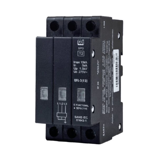 CBI QFL-3(13) 3P Mini-Rail Surge Arrester - 10KA