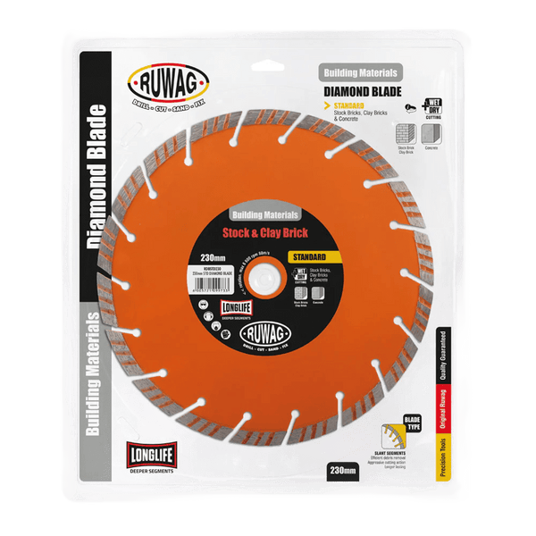 Ruwag Diamond Blade - 230 mm Segmented Rim (Masonry / Concrete) (Industrial)