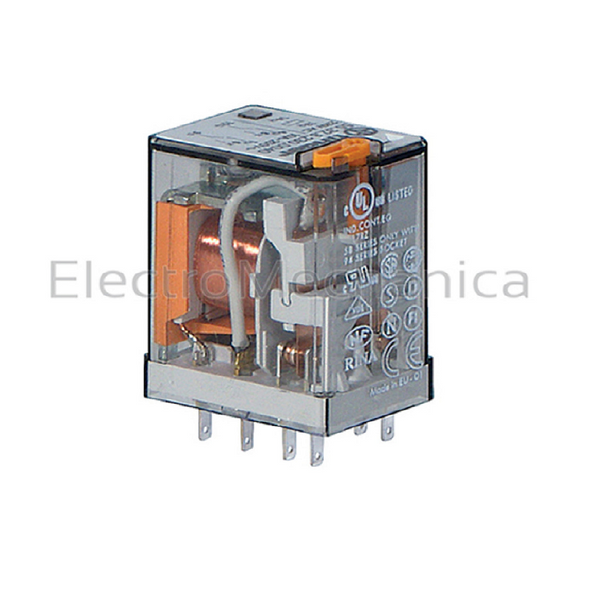 Finder Plug-In Relay - 7A, 4CO, 24VAC Coil
