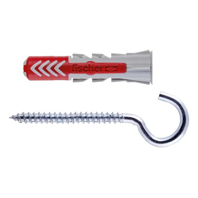 Fischer DuoPower 8 x 40mm Nylon Plug With Round Hook