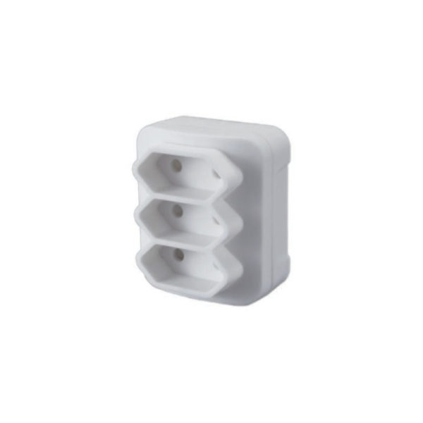 Ausma Wall Plug Adaptor - 3×5A 2-Pin (Side by Side)