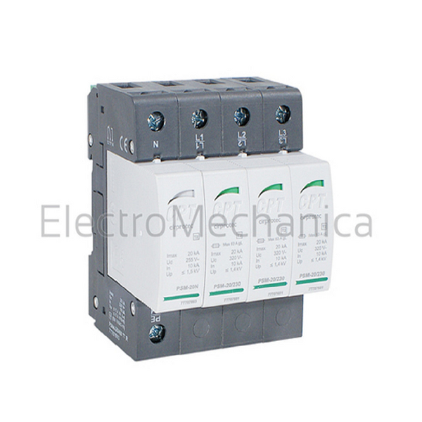 Electromechanica Cirprotec PSM4-20/400 TT (Type 2, 20 kA, 3P+N)