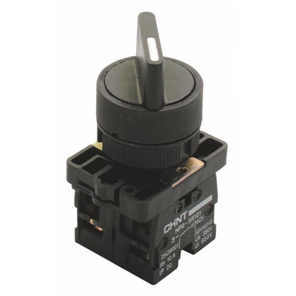 Chint PVC 3-Way Selector Switch - 2NO, Spring Return
