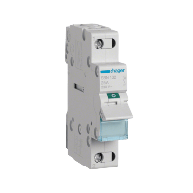 Hager 63 A 1‑Pole DIN‑rail Isolator Switch