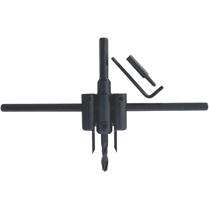 Tork Craft Adjustable Circle Hole Cutter - 30-200mm (Shank 9.5mm, Drill Bit Size 6mm)