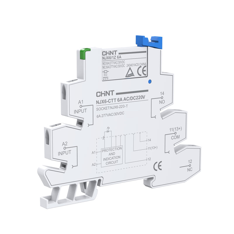 CHINT 1 C/Over 6A Miniature Relay Push-in 110V AC/DC