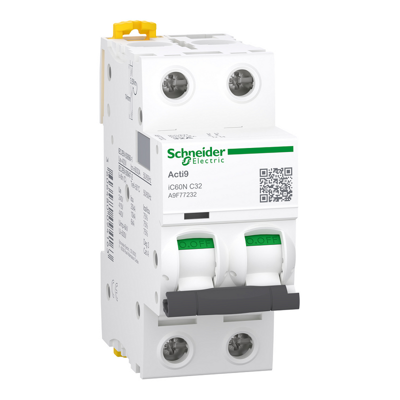 Schneider Acti9 2P C-Curve MCB, 32 A