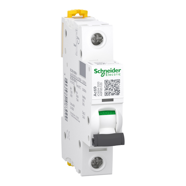 Schneider Acti9 iC60H 1P D-Curve MCB, 20A