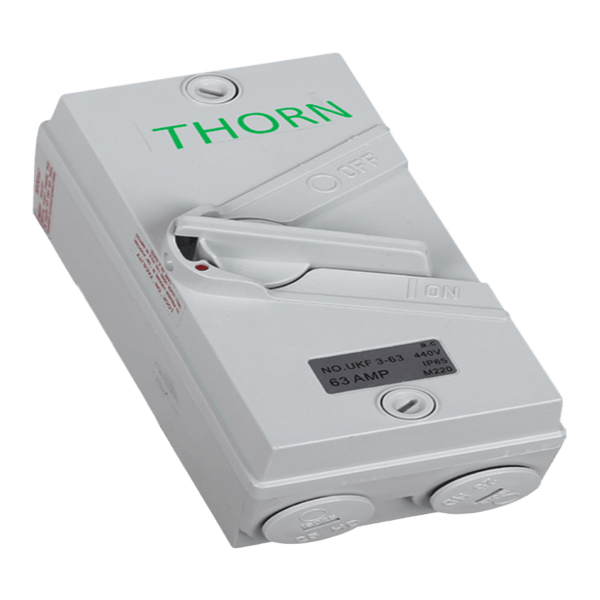 Enclosed Isolator Switch - 20A, 2-Pole, IP65 Weatherproof, Lockable