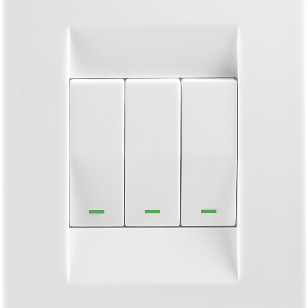 Crabtree Topaz 3‑Lever 2‑Way Switch - 4×2 White
