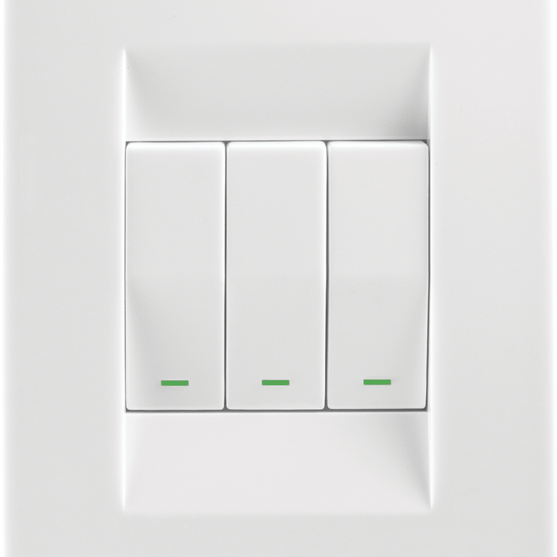 Crabtree Topaz 3‑Lever 2‑Way Switch - 4×2 White