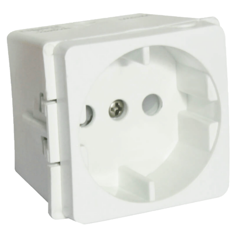 Veti 1 - 16A Schuko Socket Outlet White