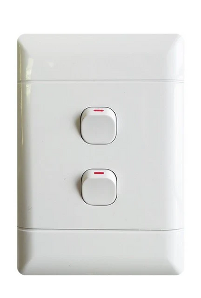 NUR 2‑Lever 1‑Way Switch in 100 × 50 mm