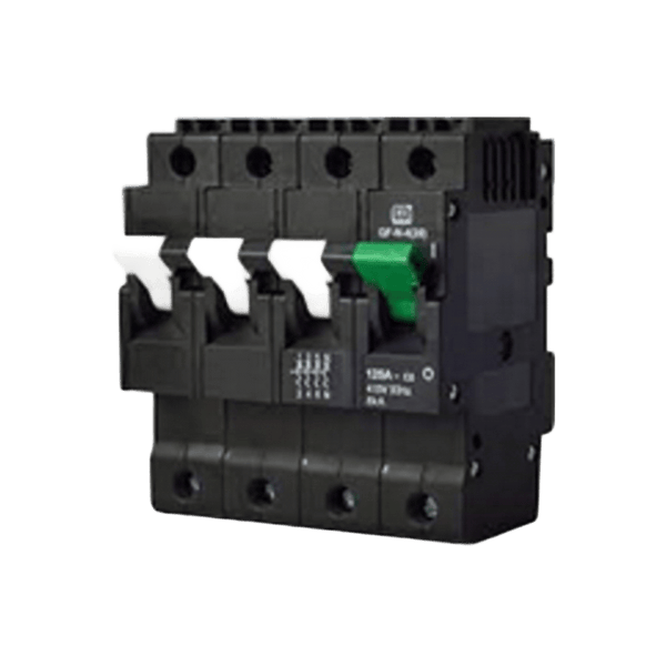 CBI 60A 3P+N Earth Leakage with Overload Protection - 6kA Mini Rail, 4.5 Module, Black (117mm) with White/Green Handle