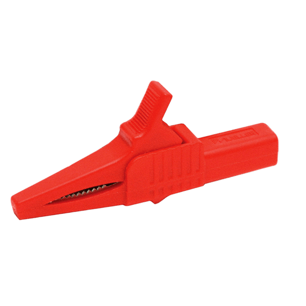 Crocodile Clip - 4mm Red Safety Fully Insulated