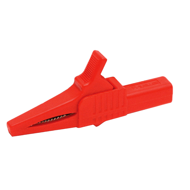 Crocodile Clip - 4mm Red Safety Fully Insulated