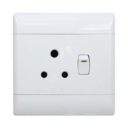 CBI Single Switched Socket Outlet (4×4, White)