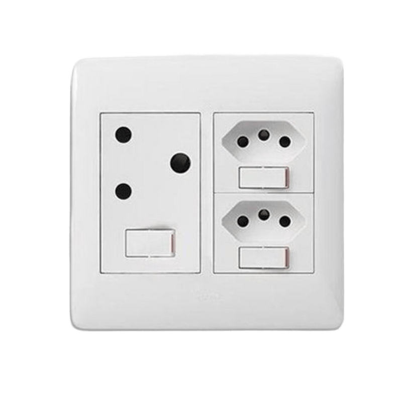 Legrand Ysalis New RSA + Old Double Socket Switched (4×4, White)