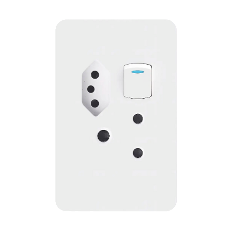 Chint SA/Euro Combined Switched Socket - 16A, 4×2
