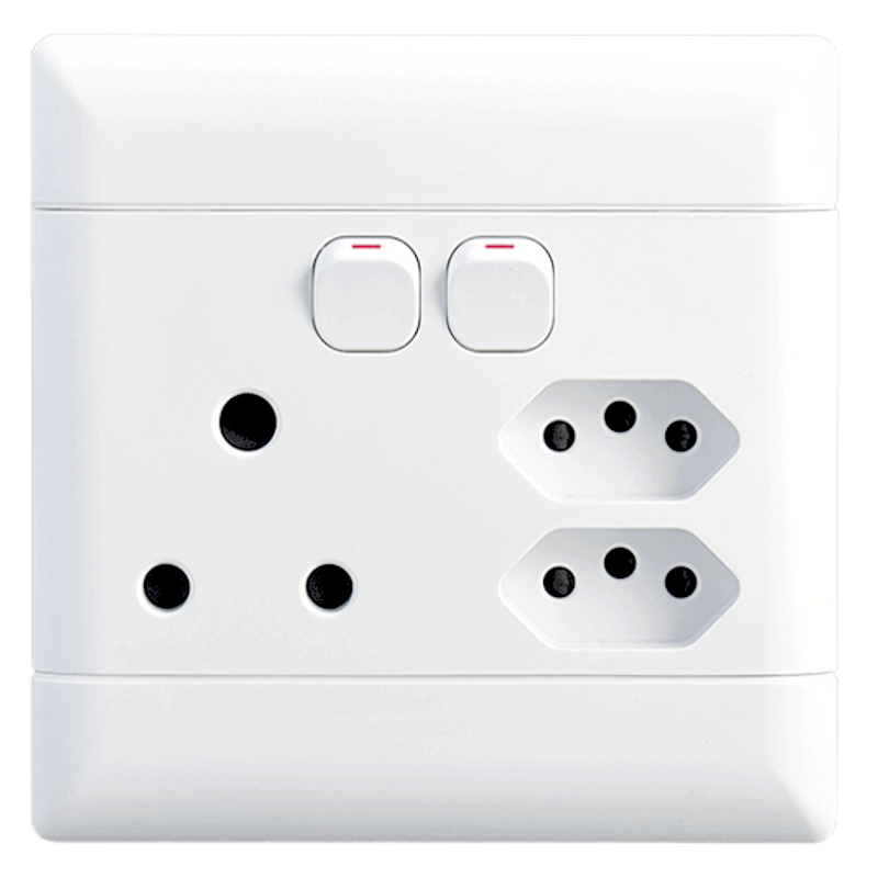 Neu Combo Single SSO 1×16A RSA + 2×16A V-Slim 4×4 White