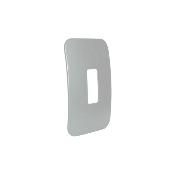 Veti 1 Module Vertical Cover 4X2 Silver/Black