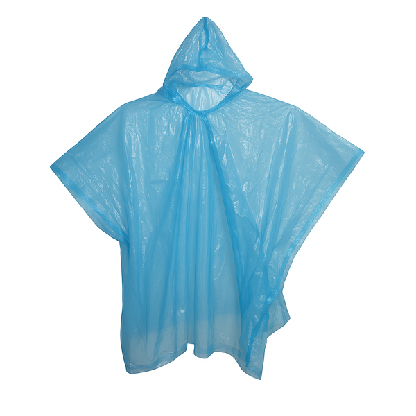 Reusable Emergency Rain Poncho with Hood