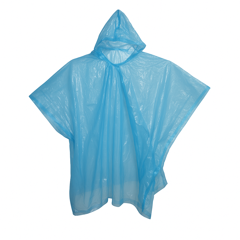 Reusable Emergency Rain Poncho with Hood