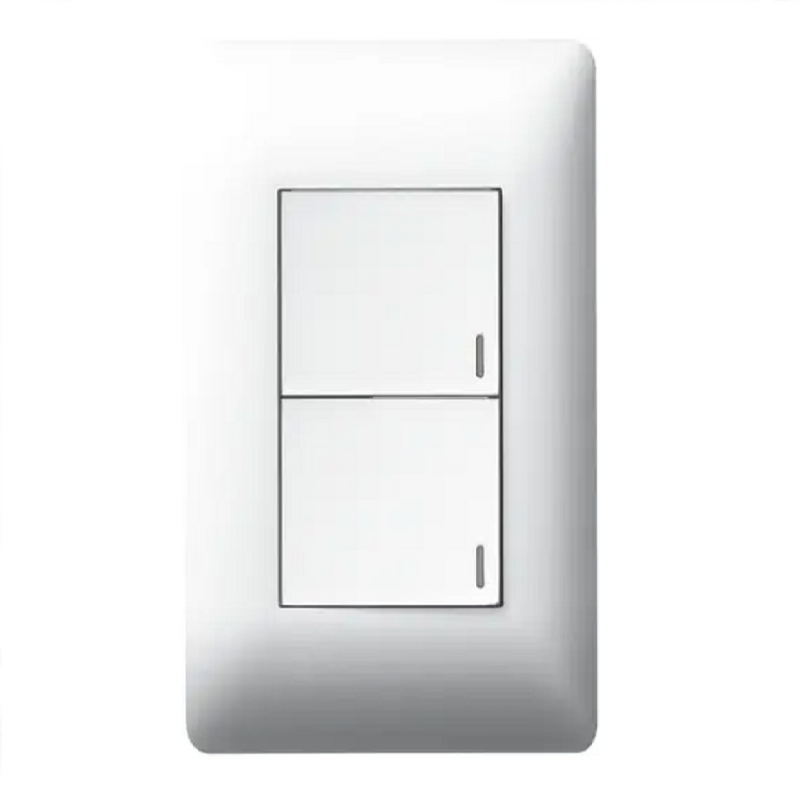 Legrand Ysalis Double (2‑Lever) 1‑Way Switch (4×2, White)