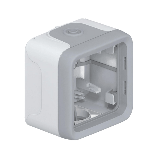 Legrand Plexo™ 1-Gang Surface Box - 2 Membrane Glands, IP55, Grey