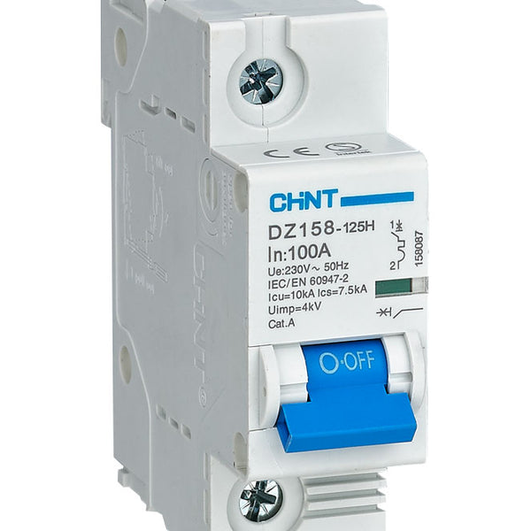 Chint DIN Circuit Breaker - 100A, 1P, C-Curve, 10kA