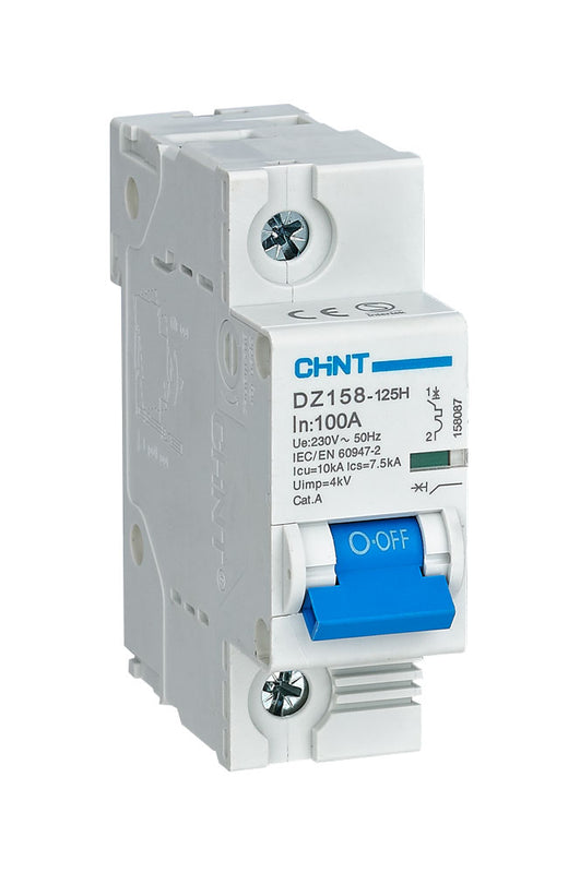 Chint DIN Circuit Breaker - 100A, 1P, C-Curve, 10kA