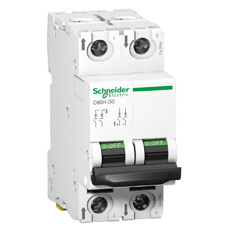 Schneider C60H-DC 2P MCB, 10A (500VDC, 10kA)