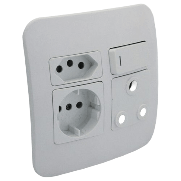 Veti 1 Combo Socket - Schuko White