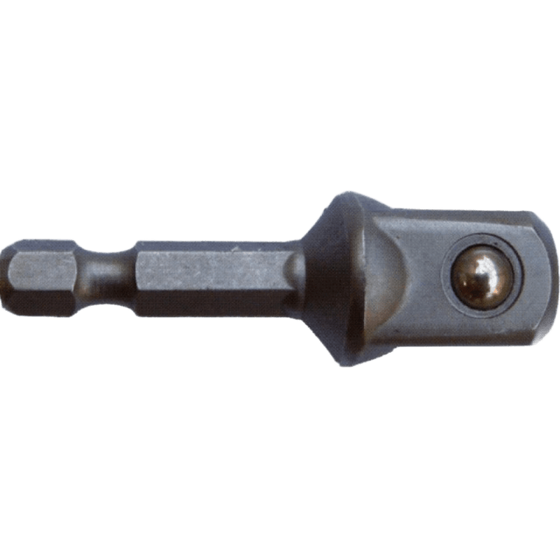 Vermont Socket Adaptor - 1/4″ Male Square x 50mm 1/4″ Hex Shank (Carded)