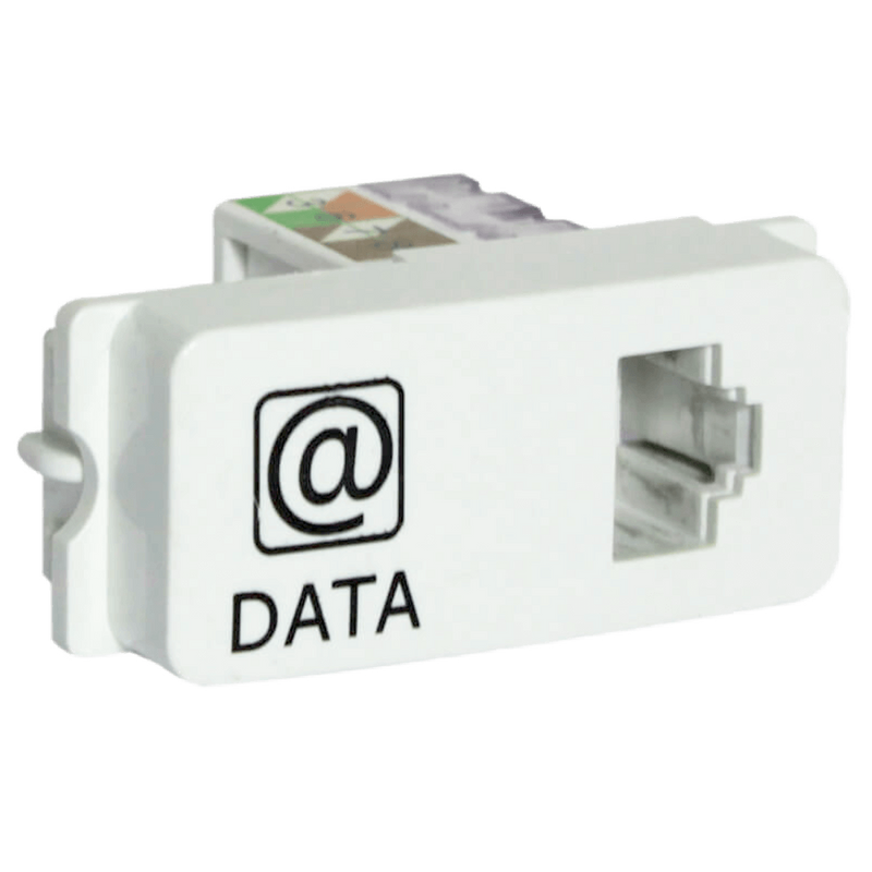 Veti 1 - Data Socket Outlet RJ45 White