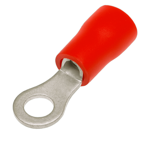Insulated Red Ring Lug - 4 mm Terminal