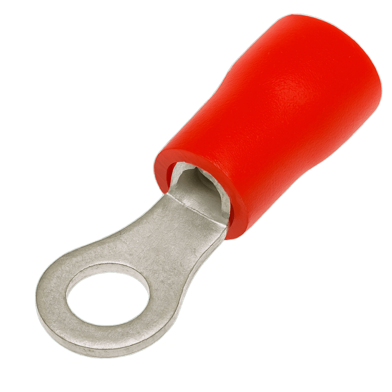 Insulated Red Ring Terminal - 8 mm