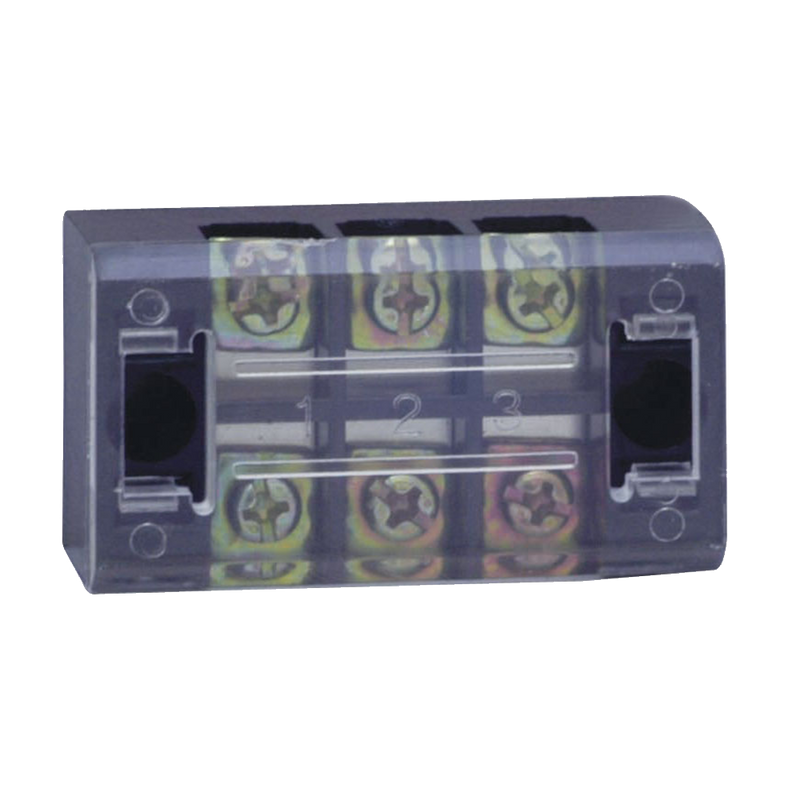 Chint 3-Way Screw Terminal Block - 15A with Clear Cover