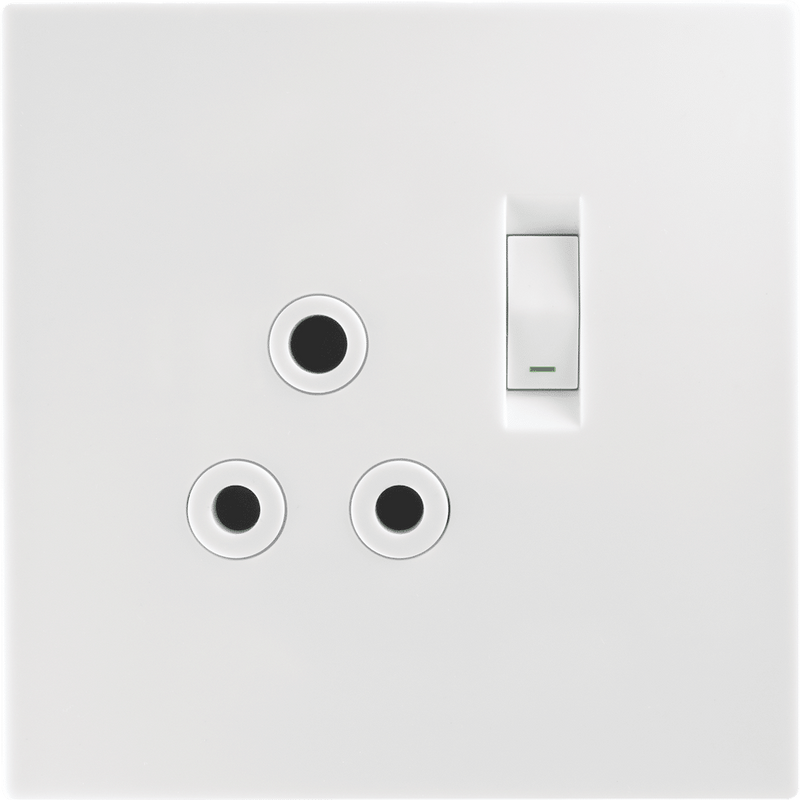 Crabtree Topaz Single Switched Socket Outlet 16A - RSA 4×4 White
