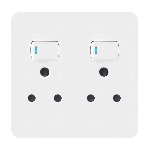 Chint Condere Double Socket Switch - 16A (4×4)