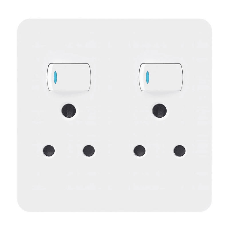Chint Condere Double Socket Switch - 16A (4×4)