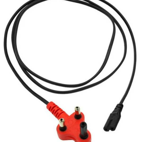 Figure 8 IEC Power Cable 16A Dedicated (0.75mm² x 2 Core) - RSA Male to Figure-8 Female, 1.8 Metre, Black