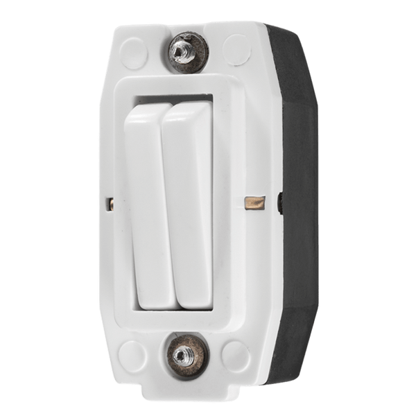 Crabtree Classic Module 1‑Way 20 A Twin Switch - Screw‑On, White