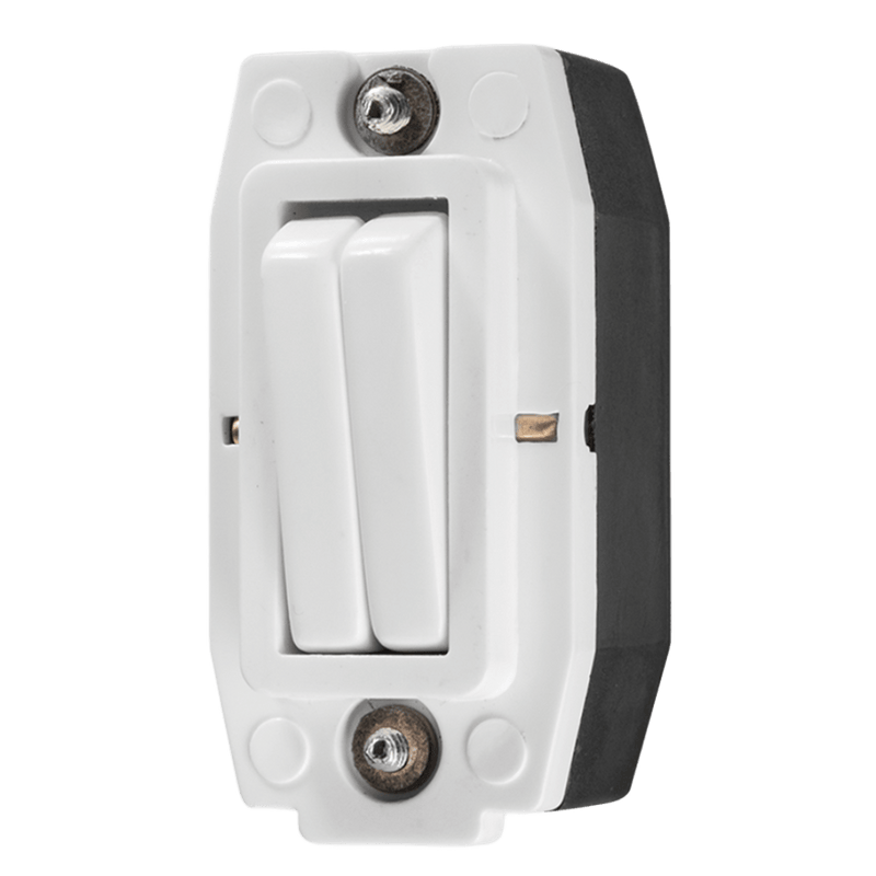Crabtree Classic Module 1‑Way 20 A Twin Switch - Screw‑On, White